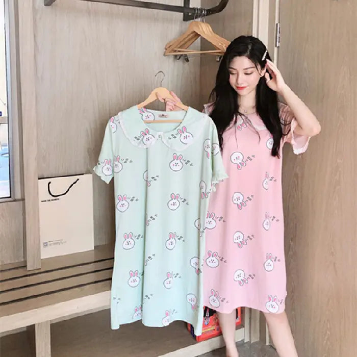 Cute Women's Cotton Summer Pajama Set with Shorts