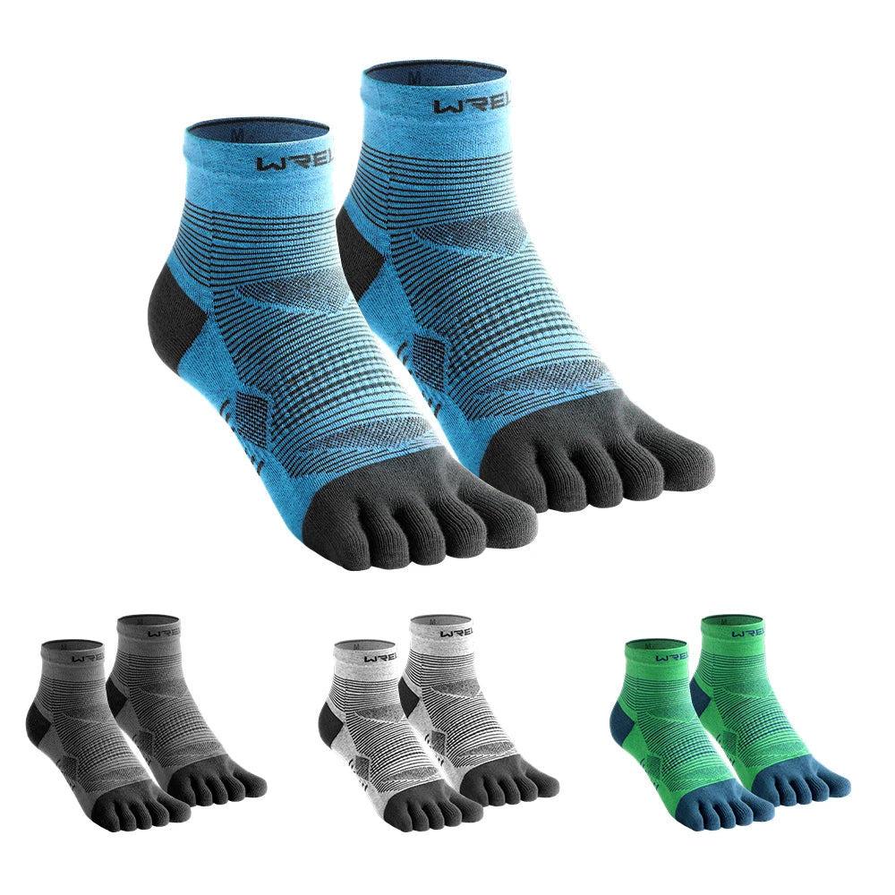 WRELS Coolmax Zehensocken - Premium 5-Zehen Laufsocken mit Coolmax Technologie