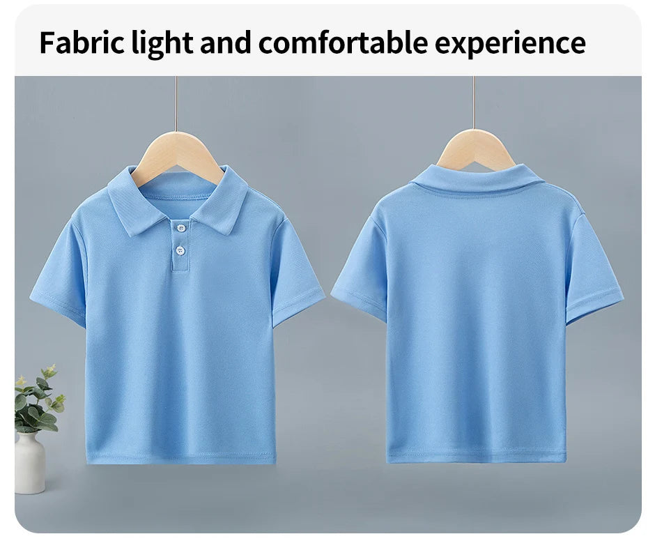 Kinder Polo-Shirt Unisex - Gestreift Kurzarm Basic Shirt