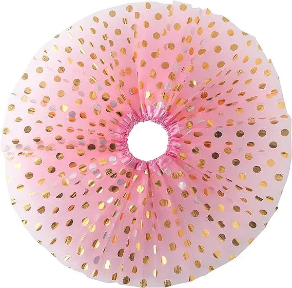 Mädchen Tutu Rock mit Sternen & Glitzer - 3-lagiger Tüllrock für Tanz & Party 2-8 Jahre