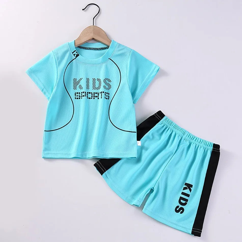 Kinder Fußball Sportset - Schnelltrocknendes Sommer Outfit Unisex 1-12 Jahre
