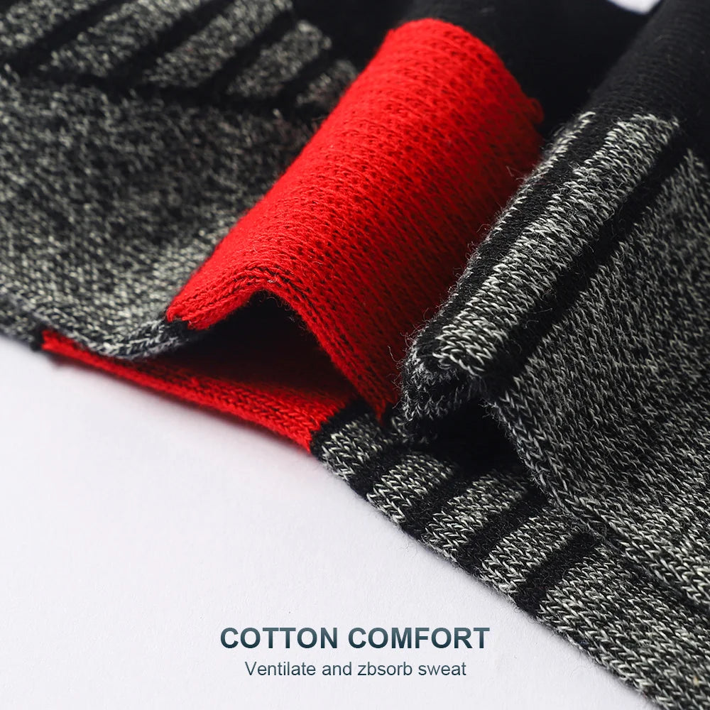 5 Paar Sport Knöchelsocken Herren - Atmungsaktive Baumwoll-Laufsocken für Fitness Radfahren Fußball