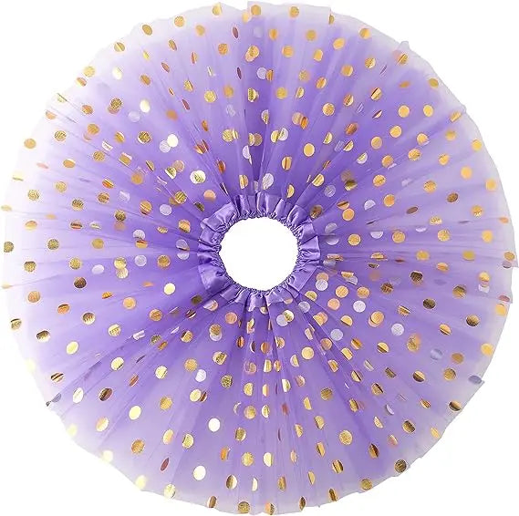 Mädchen Tutu Rock mit Sternen & Glitzer - 3-lagiger Tüllrock für Tanz & Party 2-8 Jahre