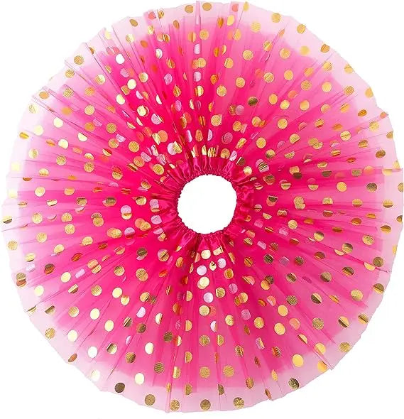 Mädchen Tutu Rock mit Sternen & Glitzer - 3-lagiger Tüllrock für Tanz & Party 2-8 Jahre