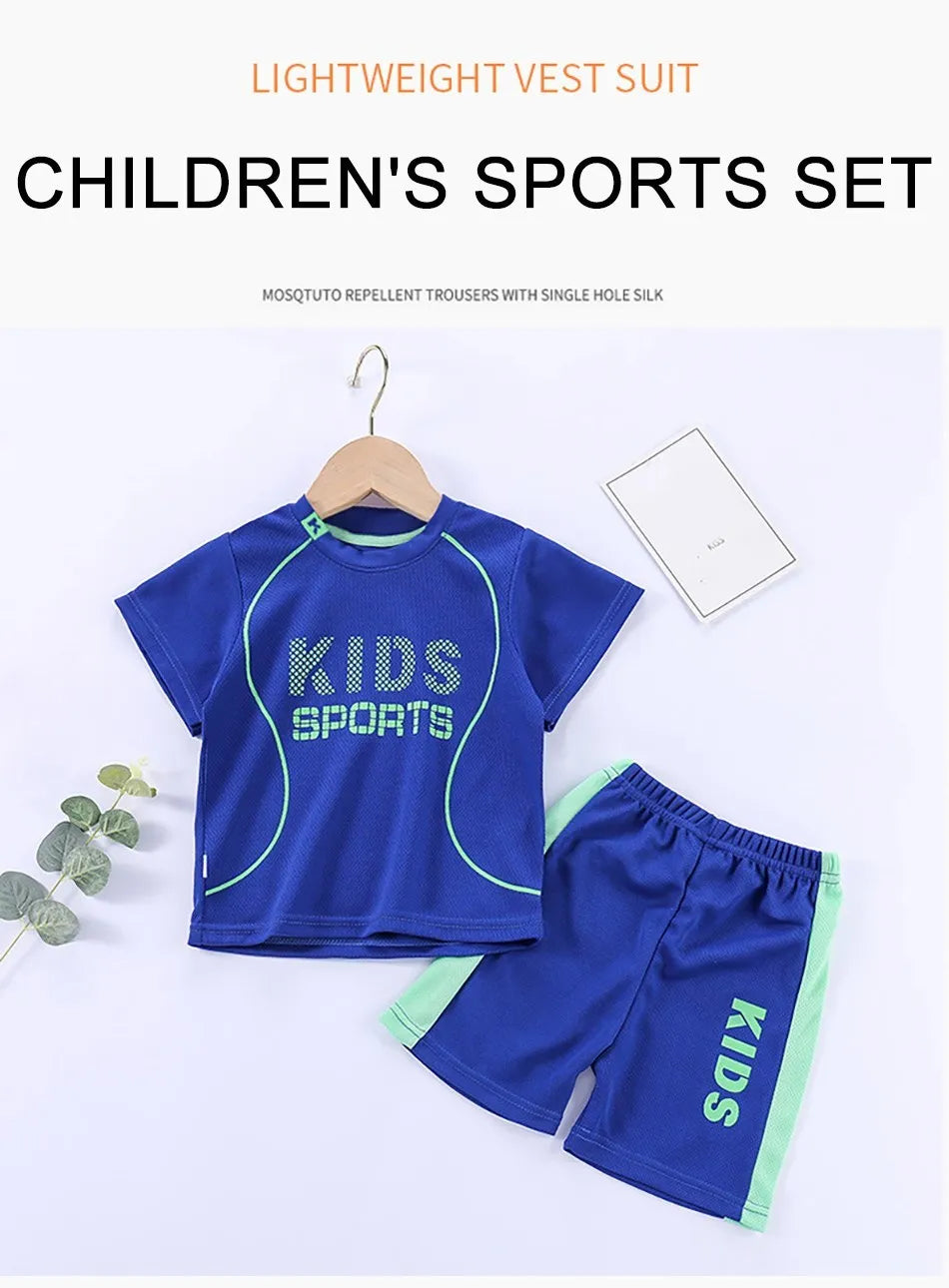 Kinder Fußball Sportset - Schnelltrocknendes Sommer Outfit Unisex 1-12 Jahre