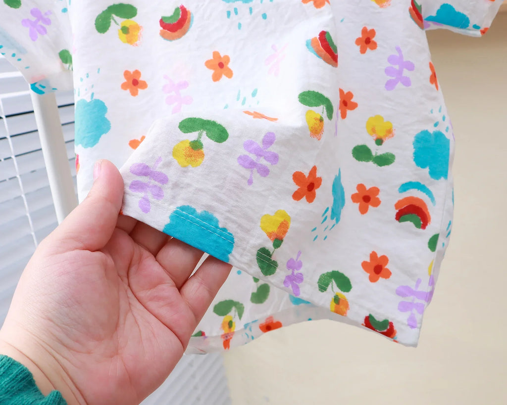 Kinder Sommer-Set Unisex - T-Shirt & Shorts mit Cartoon-Motiv