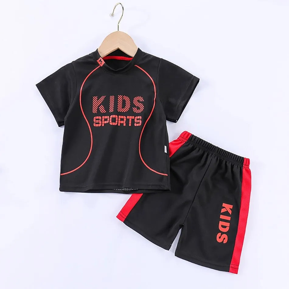 Kinder Fußball Sportset - Schnelltrocknendes Sommer Outfit Unisex 1-12 Jahre