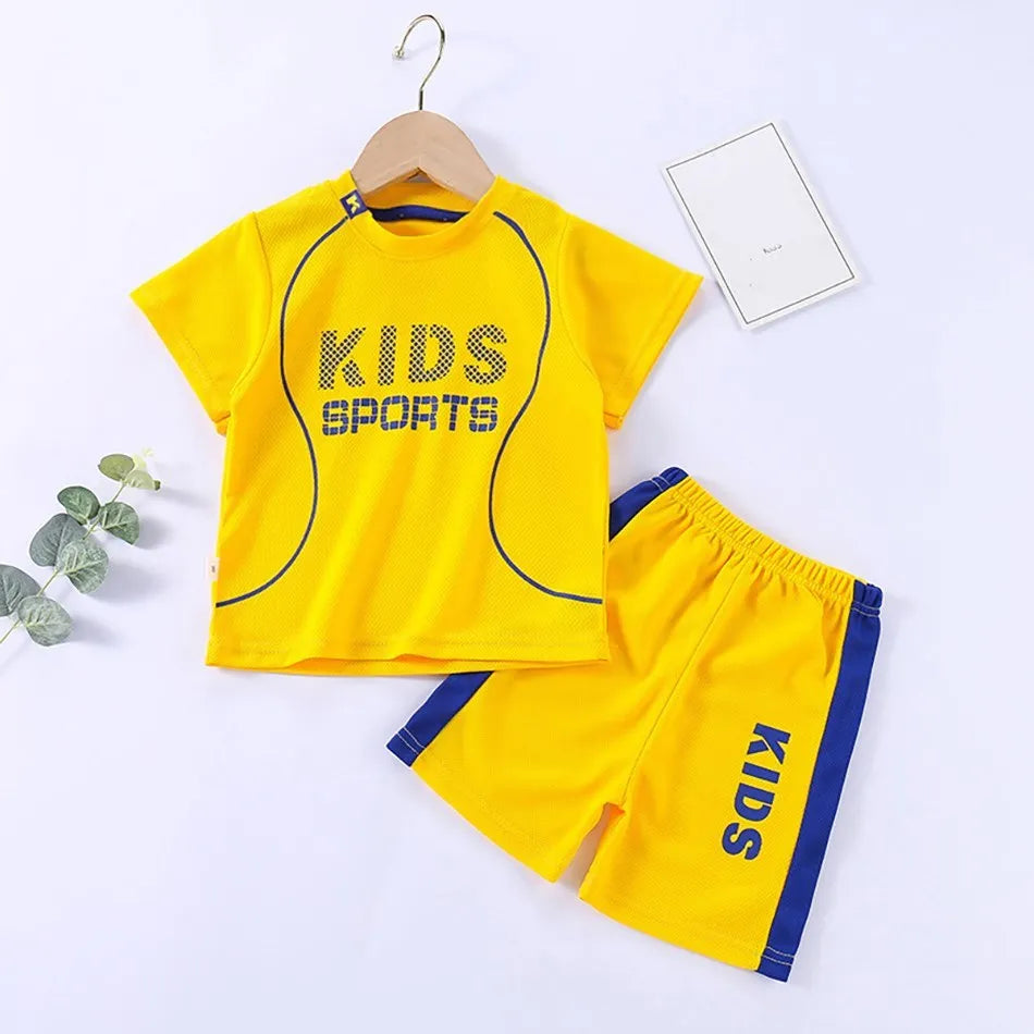 Kinder Fußball Sportset - Schnelltrocknendes Sommer Outfit Unisex 1-12 Jahre